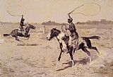 It was to be a lasso duel to the death by Frederic Remington